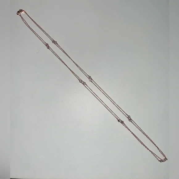 Origami Owl Rose Gold 52” Crystal Station Chain - Picture 3 of 7